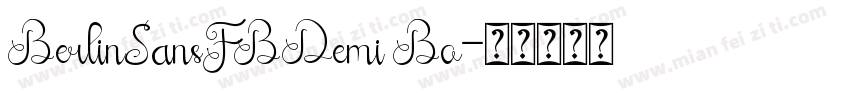 BerlinSansFBDemi Bo字体转换